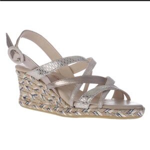 Amalfi by Rangoni Lenny Espadrilles wedge sandal‎ Italy NEW 8.5 narrow